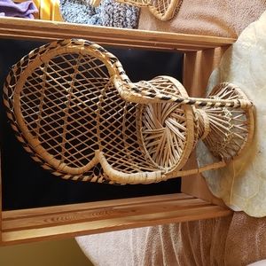 Wicker Chair | Doll size Peacock Chair